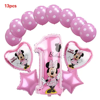 Disney Minnie Mouse Aastapäeva Pool Sünnipäev kook seista õhupalli Pool Decor lapsed Ühekordsed Nõud, Osaline Viimistlus