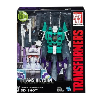 Hasbro Transformers Mänguasjad IDW Blitzwing Broadside Overlord Sixshot Must Vari Oktaan Leader-25CM ABS Transformer Robot Kingitus