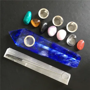 Top Looduslik Kvarts Suitsetamise Toru Crystal Punkti Võlukepp Tervendav Crystal gemstoneWith Metallist Filter hulgihind Kodu kaunistamiseks