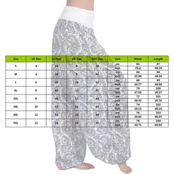 2021 Naiste Õie Printida Pikad Püksid Keskelt Talje Vintage Püksid Elastne Vöökoht Boho Beach Püksid Pluss Suurus 5XL