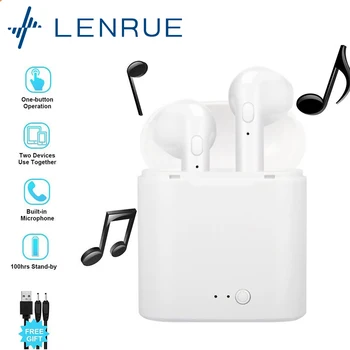 Lenrue Traadita TWS i7s Kõrvaklapid, Bluetooth kõrvaklapid & kõrvaklapid Sport Earbuds Kõrvaklapid, In-ear Mikrofoniga Laadimise kasti
