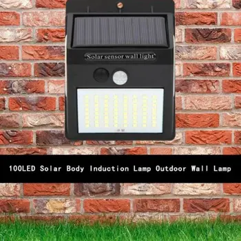 Välisvalgustuse 100 LED seinavalgusti Päikese Veekindel Outdoor Lamp LED PIR Liikumisandur Välisilme Tänava Valgus