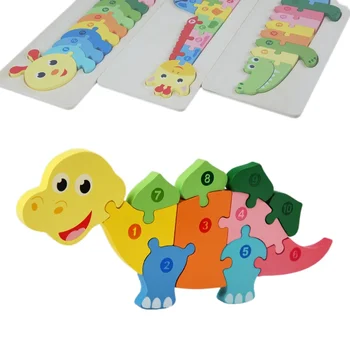 Kuninganna 3D Pusle, Laste Haridus alushariduse Puidust Mosaiikpildid Beebi ehitusplokid Lapsed Puidust Mänguasjad Krokodill