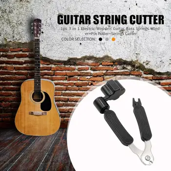 Hot Müük Kitarr String Vedru 3 in 1 Multifunktsionaalne Puit Electric Guitar String Vedru Värviga Pin Lemmikutega String Lõikur