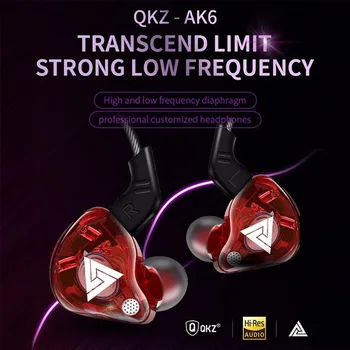 QKZ AK6 Sport Kõrvaklapid Dünaamiline Ringi Earbuds Mikrofoniga Peakomplekt Subwoofer Bass In-Ear Kõrvaklappide Jaoks Huawei Xiaomi