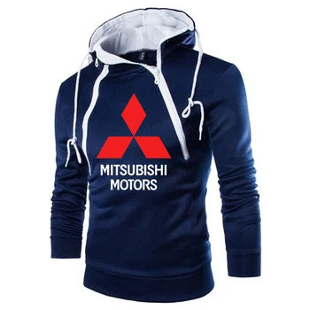 Kevad-Sügis uus Meeste Topp Auto Mitsubishi Logo Print Vabaaja kõrge kvaliteediga puuvilla Harajuku Meeste dressipluus Kapuutsiga riided