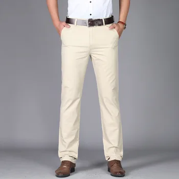 Uus Suvine Õhuke Meeste Äri Vabaaja Püksid Puuvillased Pikad Sirged Slim Püksid Tahke Kõrge Kvaliteedi Mees Kleit, Püksid 29-42