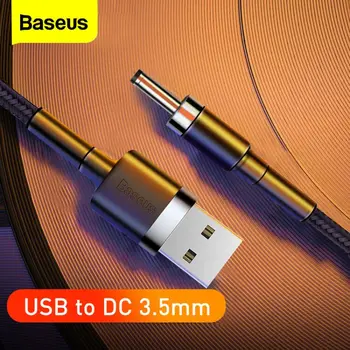 Baseus USB DC 3,5 mm toitekaabel, USB-Mees 3,5 Jack Pesa 5V Laadija Adapter USB HUB Fänn Lambi Võimsus laadimiskaabel