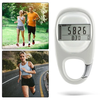 7 Päeva Mälu Lihtne Kõndimine Pedometer Clip Täpselt Jälgida Samme Miili/Km Põletatud Kalorid Tegevus Aeg Step Counter