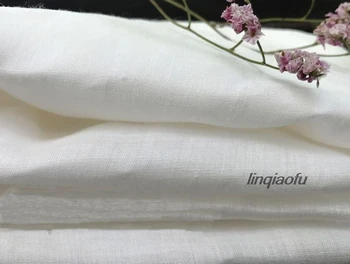 Puhas ramjee high-end pleegitamine valge alus tahked värvi kangas High-end linane riie
