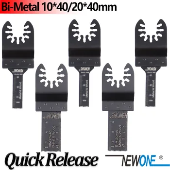 NEWONE Quick Release 10*40mm/20*40mm Bi-Metall Võnkuva Saelehed Tarvikud Renovator Power Tools Cut Metallist