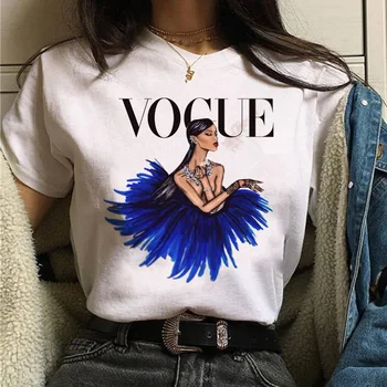 Ülegabariidiliste T-särk Moe Printsess Trükitud T-Särk Suvel Naiste T-särgid, Vabaaja Lühikeste Varrukatega Särk Vogue Tops Naiste T-särk