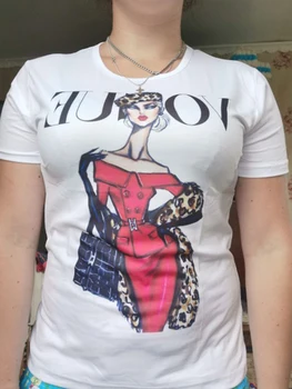 Naiste T-särgid Vogue Kirja Prindi Tee Tops Lühikesed Varrukad Vabaaja Tee Suvel Naiste Lahtised Crewneck Hipster Camisetas Mujer
