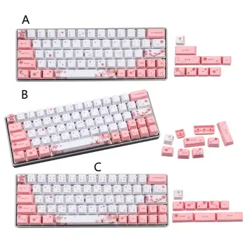 OEM PBT-Cherry Blossom Keycap Klaviatuuri Keycaps Värvainete Sublimatsioon korea Jaapani LX9B
