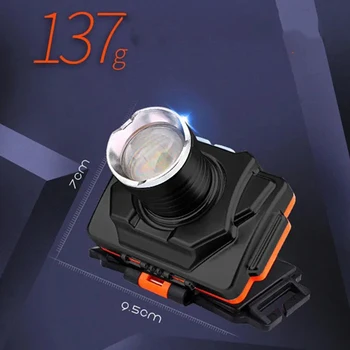 LED-Vilkur-USB Laetav T6 Raske, Kerge, Veekindel Super Ere Zoom Peaga Paigaldatud Kalapüügi Öö Väljas Kaevurite Lamp SD011