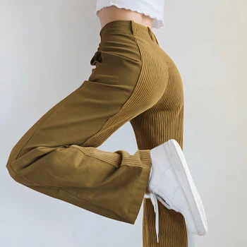 Segast Püksid Naiste Mood Velvetist Püksid Naiste Streetwear Vintage Harajuku Sweatpants Kõrge Vöökoht Lai Jalg Pükste Naine