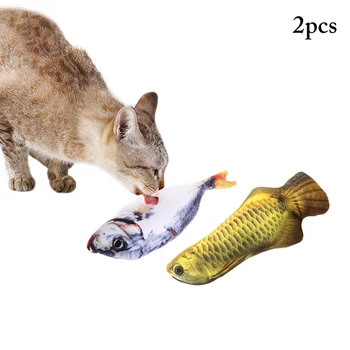 2tk Pet Pehme Palus Creative 3D Karpkala Kala Kuju Kassi Mänguasi Kingitused Catnip Kala Täidisega Simulatsiooni Kala Mängib Mänguasi Lemmikloomade Kasside