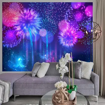 2021 Hawkalice Ilutulestik Tapestry Salapärane Kosmiline Galaxy Vaip Seina Riputamise Värvikas Ilutulestik Hipi Seina Vaip