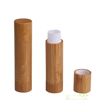 20pcs/palju 5ml Ring Looduslikust bambusest huulepalsam konteiner huulepulk toru DIY kosmeetika huuleläige pudel meik, huule pulka toru