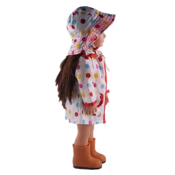 Vihmamantel + Püksid + Kork 18 Tolline Ameerika Mannekeeni Tüdruk Mänguasi 43 cm Baby Uuestisündinud Nuku Riided Tarvikud et Meie Põlvkond