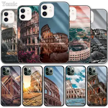 Karastatud Klaasi Puhul Apple iPhone Mini 12 11 Pro 7 X 8 XR, XS MAX 6 6S Plus SE 2020 Telefoni Kate Colosseum, Rooma, Itaalia Muster