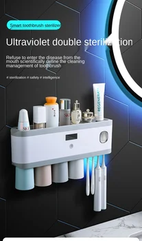 Elektriline hambahari sterilizer intelligentne uv steriliseerimine Komplekt seinale paigaldatud hambahari ladustamise kasti riiul