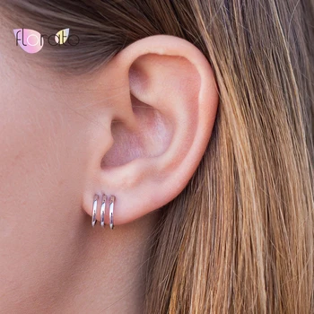 925 Sterling Silver Ear Nõela Kolm Küünis Kõrvarõngad Minimalistlik Geomeetriline Kõrvarõngad Naistele Tüdruk Pulmapidu Ehted
