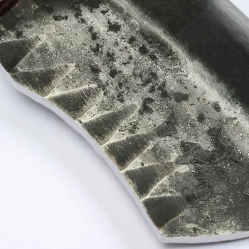 Sowoll 5 Tolline Lihunik Nuga Kõrge Süsinikusisaldusega Terasest Sepistatud Väike Cleaver 6mm Paksus Tera Lõikamise Kondiga Karbonaad Cleaver Taimsed Nuga