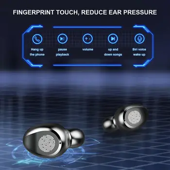 TWS Bluetooth Stereo Kõrvaklapid tõsi F9 mini Kõrvaklapid Traadita Spordi-kõrva Veekindel Earbuds Touch Headset Kaasaskantav Laadimine