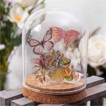 Yoofun 45pcs/box Fairy Butterfly Veekindel PET Kleebised Vintage Õie Elfin Dekoratiivsed Silt Scrapbooking Teataja DIY