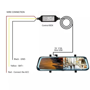 SM 12/24V 5V 3M Mini Plug Auto Laadija Kõva traadi Hardwire Komplekt Kriips Cam Reaview Peegel Kaamera GPS Auto Laadimine