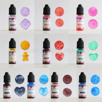 24 Värve 10ML Kunsti Tint Alkoholi Vaik Pigment Kit Vedel Vaik Värvaine Värvi Tint Difusiooni UV-Epoksü Vaik Ehted Tegemine