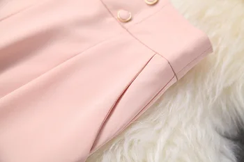 Uus 2020. aasta suvel naiste vibu krae särgid õie printida sifonki tops roosa roheline + kõrge vöökoht püksid office lady OOLI kahe-osaline komplekt