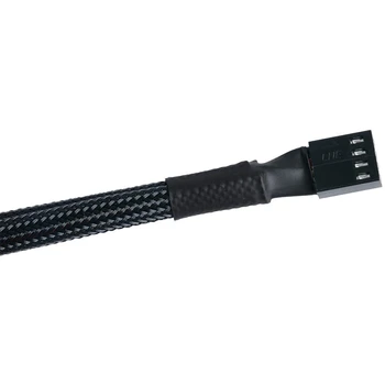 PWM Fan Splitter Kaabel 4-Pin Fan Splitter Cable 1-kuni 3-Converter Põimitud Y Splitter PC Fänn Pikendus Juhe(4 Pack)