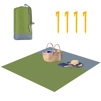 2x2.1m Veekindel Tasku Beach Tekk Väljas Portable Folding Piknik Matt Laagriplatside Matt Madrats Liivaga Rand Matt