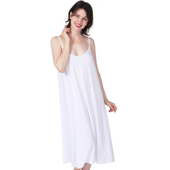 Suvel New Mõõdus Naiste Sleepwear Pehmest Modal Nightgowns 3XL-8XL Magada Casual Kleit Spagetid Rihm Nightdress Kodu Riided