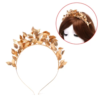 Barokk Leaf Juuksed Tarvikud Metallist Tiaras Kroonid Hairbands Pulm Headdress Pruudi Kreeka Otsmik Juuste Ehted