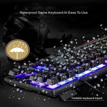 Helendav Mängude Mehaaniline Klaviatuur 87 Võtmed Koos RGB LED Taustvalgustusega USB-Kaabel-1,5 M Keybord Veekindel Mms Tahvelarvuti Töölaud