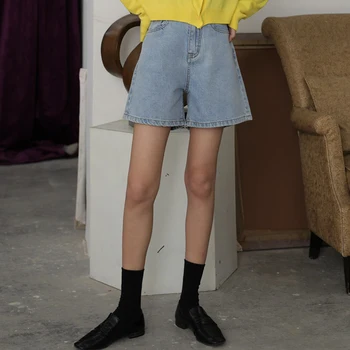 Bebobsons Vintage Naiste Põhilised Denim Lühikesed Püksid Suvel Uus Daamid Lühikesed Teksad, Kõrge Vöökoht