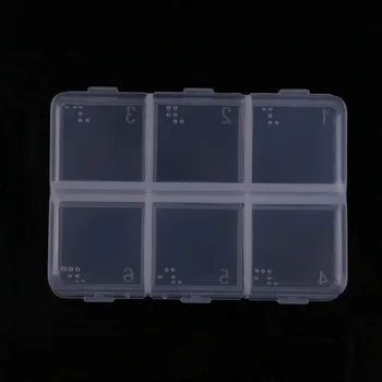 Mini Kaasaskantav Plastikust Meditsiin Tabletid hoiukarpi Kasti Selge Pill Splitter Juhtudel Meditsiin Dispenser Nädala Pill Korraldaja 6Cell