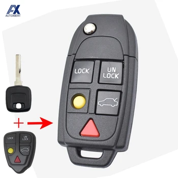 Kohandatud Auto Remote Key Shell Case For Volvo XC70 XC90 V50 V70 S40 V40 V90 C70 S60 S70 S80 Asendamine Juhul, 5 Nuppu