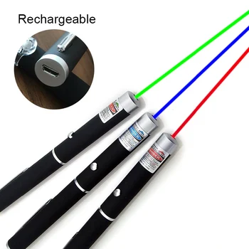 Laser Pen puhul, Mille USB-Laadimine Roheline Punane Lilla Laser Pointer Pen Mängib Kass Laser Mänguasjad Või Sõjalise Office Kooli Kasutamine