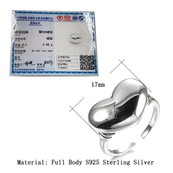 Kinel 2020 Uute tulijate 925 Sterling Hõbe Rõngad, Naiste Südame Sõrme Sõrmus Vältida Allergia Sterling Silver Avatud Ehted