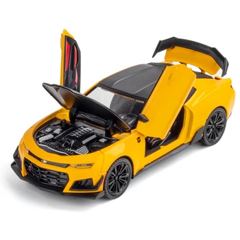 1/24 Sulami Valatud Camaro Sport Auto Mudel Mänguasi Sõiduki Simulatsiooni Heli Tuli Tagasi Tõmbuma Kogumise Mänguasjad Lastele Kingitused
