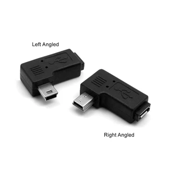 90 Kraadi Mini usb Meeste Micro USB Female adapter Toetab andmete & tasu
