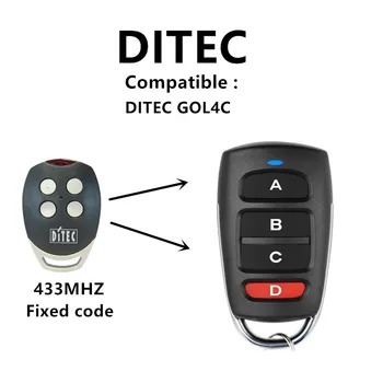DITEC GOL4C Asendamine kaugjuhtimispult transmitte kloon 433.92/433MHz fikseeritud koodi võti, ehisripatsid