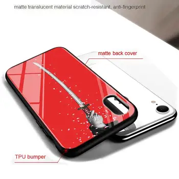 Must Kate Jaapani Samurai iPhone 11 11Pro X-XR, XS Max iPhone 8 7 6 6S Pluss 5S 5 SE Läikiv Telefon Kohtuasjas