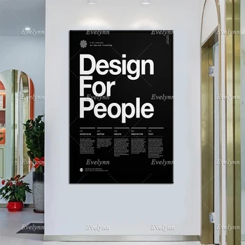 Disain Inimesed, Disaini Mõtlemine, 5 Põhimõtteid Disaini Mõtlemine, Helvetica, UX/UI -, Arhitektuuri-Home Decor Pildid Seina Art