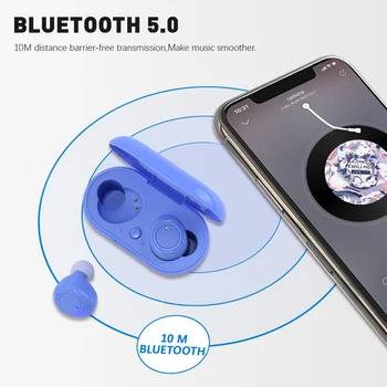 BOHM S100 Juhtmevaba Bluetooth 5.0 TWS Kõrvaklapid Mini Earbuds Sport Macaron Peakomplekti laadimine KAST xiaomi oppo nutitelefoni