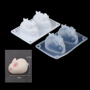 Lihavõtted Cartoon 3D Küülik Seeria Silikoon Kook Seep Hallituse Küpsetamine Vahendid Käsitöö DIY Aroomiteraapia Materjal